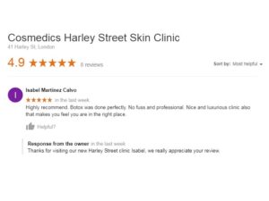 5 Star BOTOX Review for Harley Street Clinic